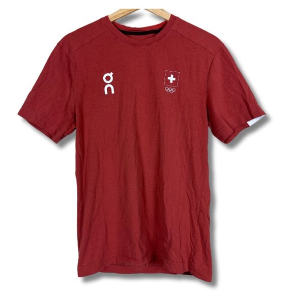 On Running Other - On Running Men's Swiss Olympic T-Shirt Light Red Small